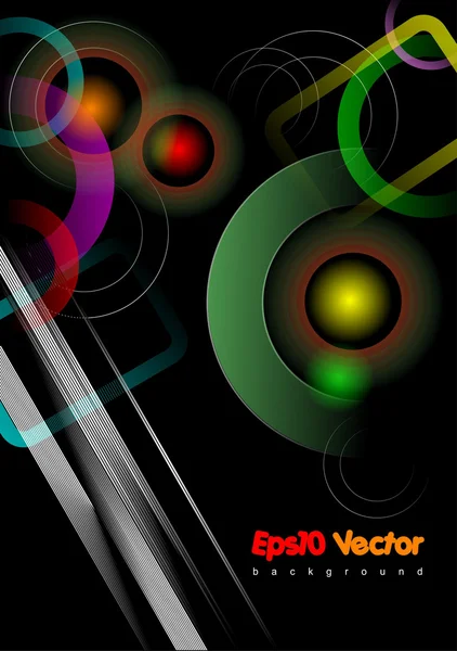 Eps Vector Black Background — Stock Vector