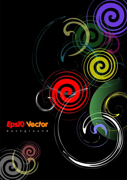 Eps 10 vector fondo negro — Vector de stock