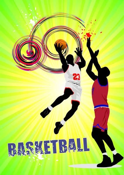Plakat Koszykówki Ilustracja Wektora — Wektor stockowy
