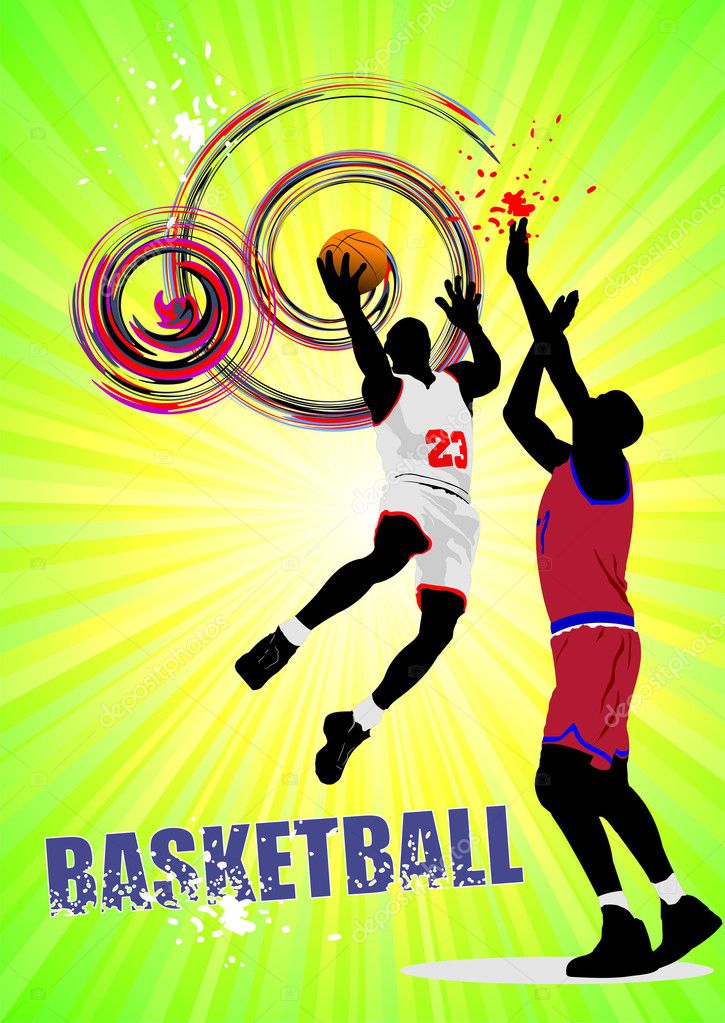 Basketball Poster Vector Illustration Stock Vector Image by ©leonido ...