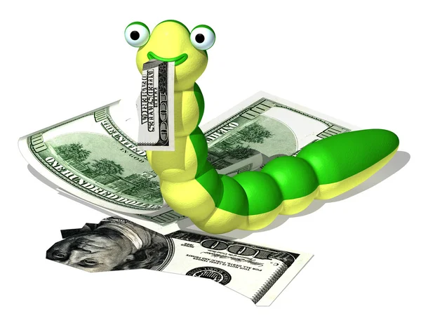 stock image Caterpillar and money