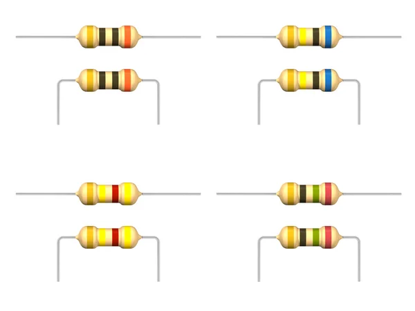 Imagem Tridimensional Resistor Sobre Fundo Branco — Fotografia de Stock