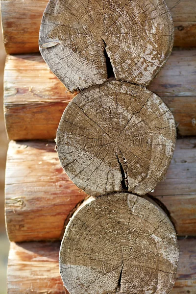 stock image Butt log cottage close-up