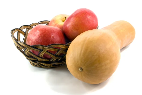 Manzanas y calabaza — Foto de Stock