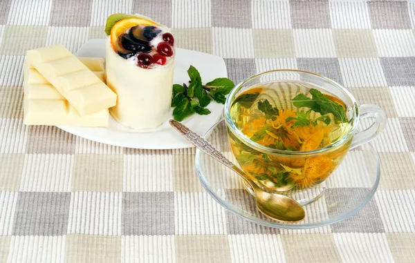 Çay ve pasta — Stok fotoğraf