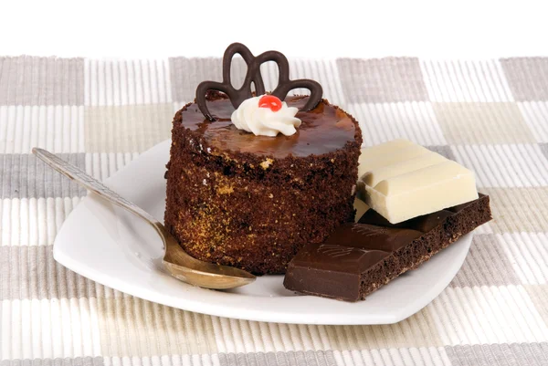 Kuchen mit Schokolade — Stockfoto