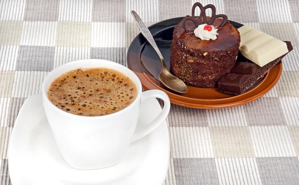 Koffie met gebak — Stockfoto