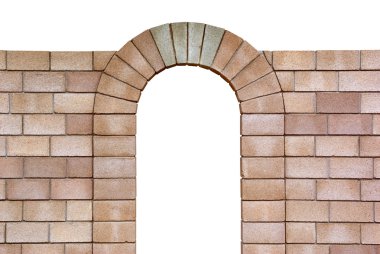 Isolated arch from bricks clipart