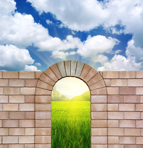 Arch from bricks. — Stock Photo, Image