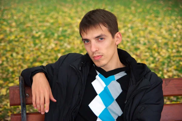 Stock image Man on bench