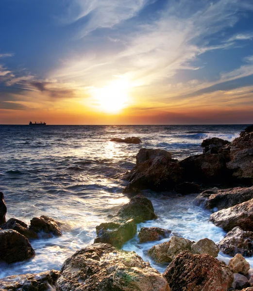Deniz manzarası günbatımı — Stok fotoğraf
