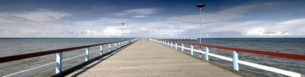 Panorama Mar Báltico e ponte — Fotografia de Stock