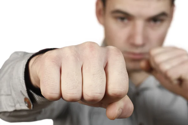 Man tries to punch — Stock Photo, Image