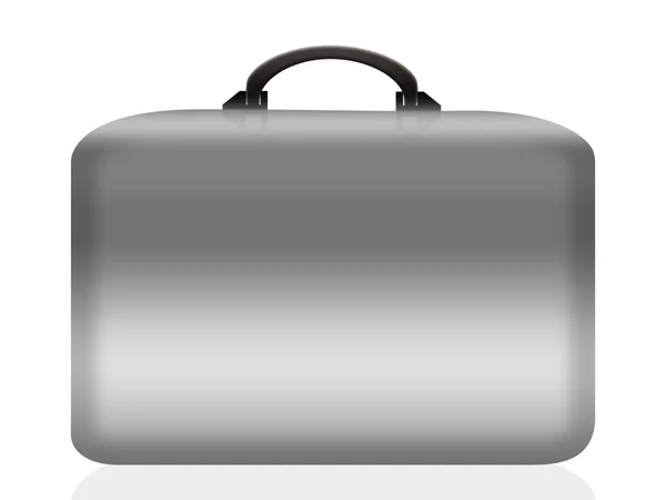 Srebrna walizka — Zdjęcie stockowe
