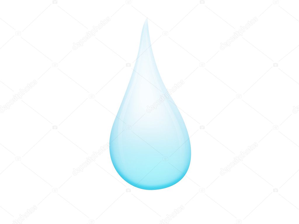 Illustration of a drop of water