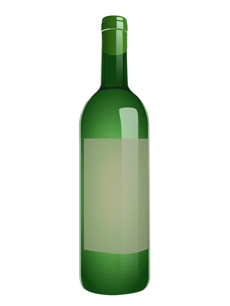 En flaska vitt vin — Stock vektor