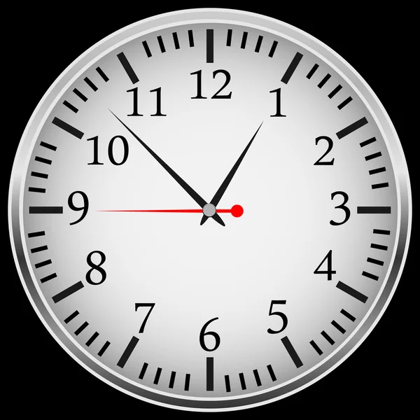 Moderní mechanické hodiny s arabskými číslicemi — Stockový vektor
