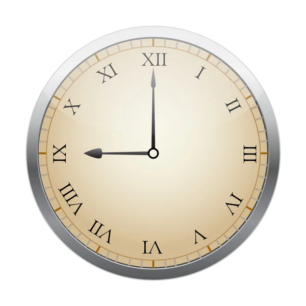 Vintage vector wall clock — Stock Vector
