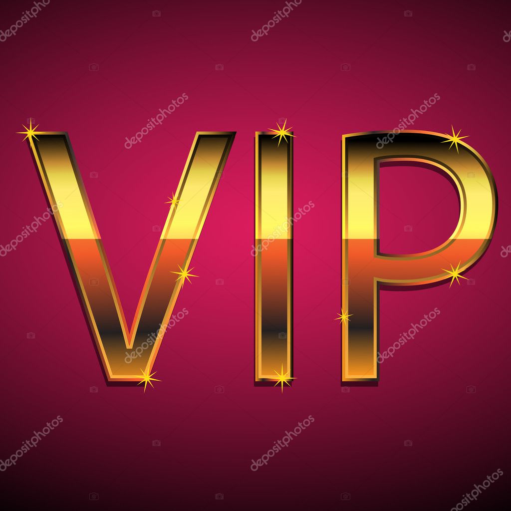 Vip text on a red background — Stock Vector © ottoshtekker #4462727