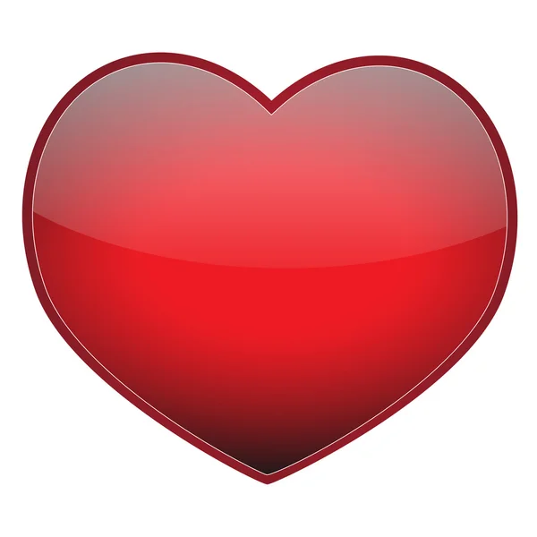 Piros szív — Stock Vector