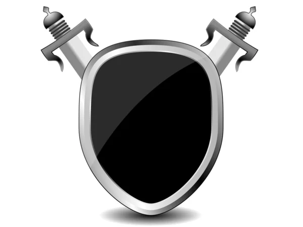Ilustração Vetor Ícone Símbolo Escudo Segurança Fundo Branco — Vetor de Stock