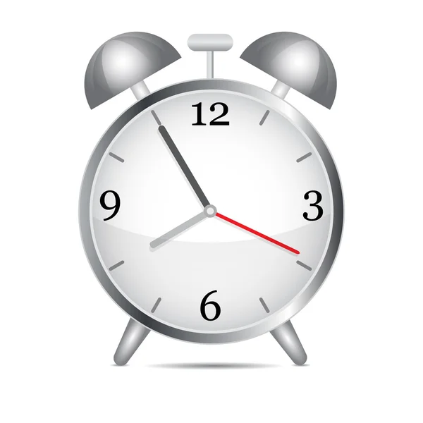 Metalowe clock.vector alarmu — Wektor stockowy