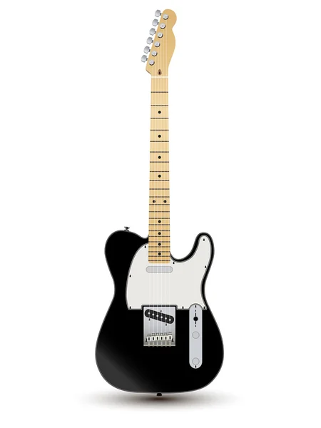 电动 guitare 白色仪器摇滚音乐字符串 — 图库矢量图片