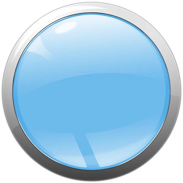 Blauwe Glosy Glanzende Abstracte Knop Voor Webapplicaties Geïsoleerd Witte Achtergrond — Stockfoto