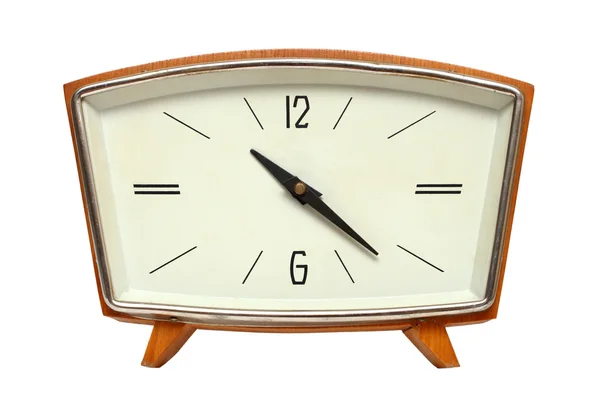 Старые деревянные часы — стоковое фото