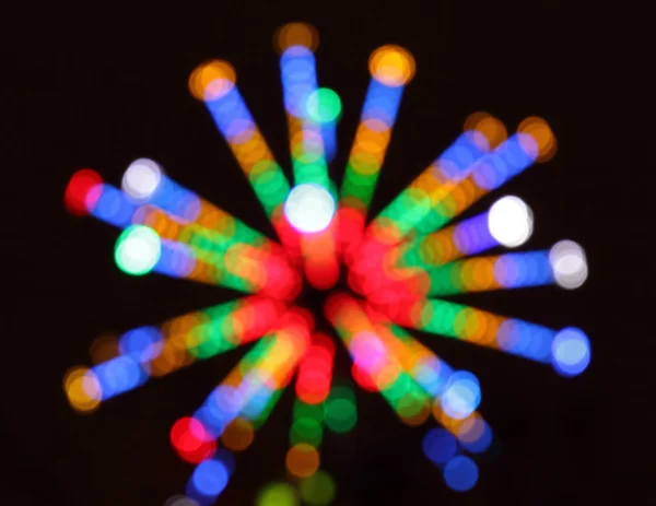 Desfocado Luzes Circulares Coloridas Faixas Fundo — Fotografia de Stock