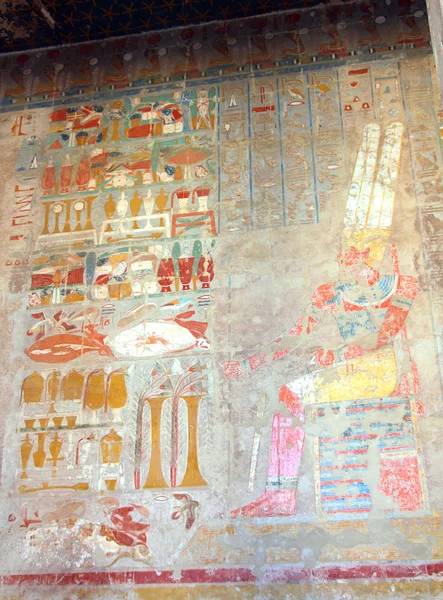 Starożytny Egipt zdjęcia w świątyni Hatszepsut — Zdjęcie stockowe