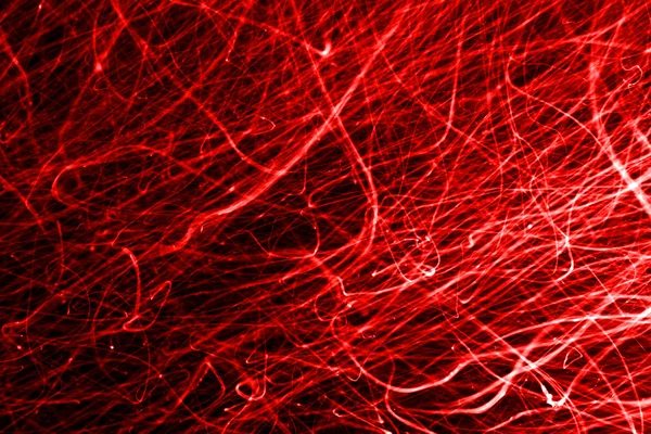 Astratto linee caos rosso sul nero — Foto Stock