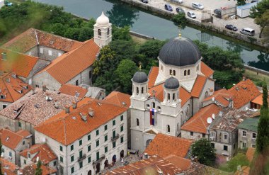 Serbian orthodox church in Kotor, Montenegro clipart