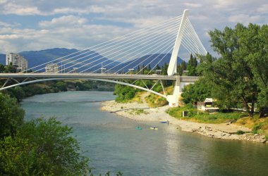 Millennium bridge in Podgorica, Montenegro clipart