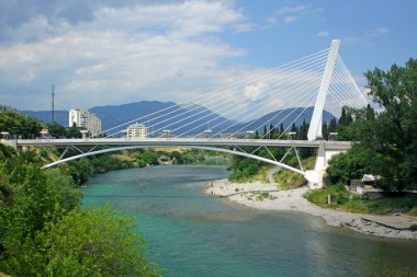 Millennium bridge in Podgorica, Montenegro clipart