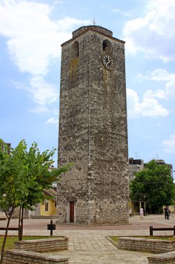 Sahat Kula, an Ottoman clock tower in Podgorica, Montenegro clipart