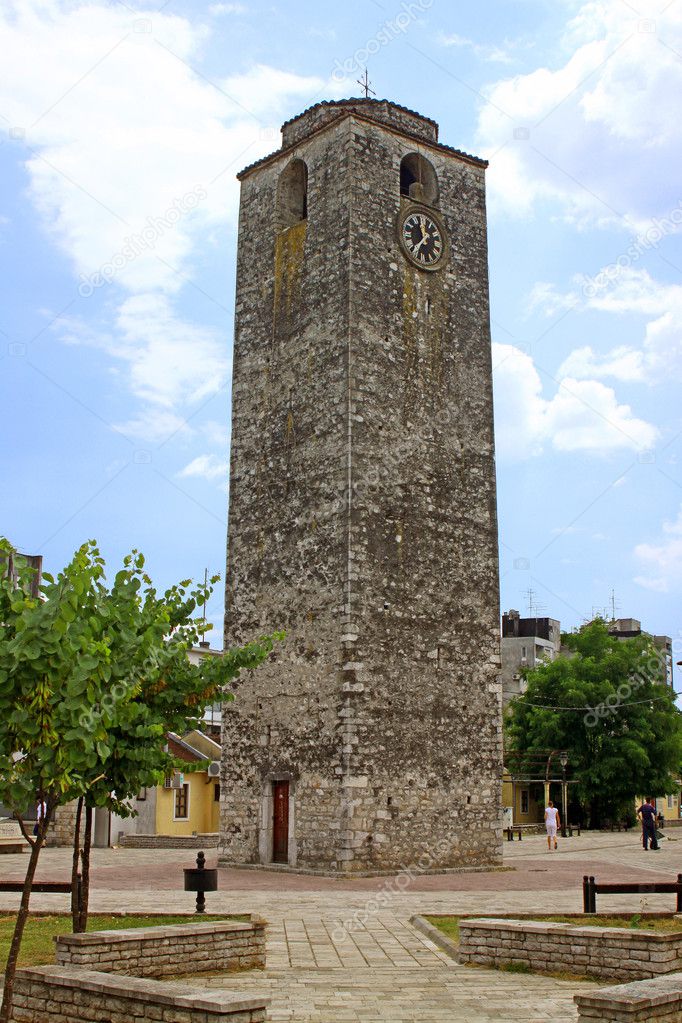 Sahat Kula, an Ottoman clock tower in Podgorica, Montenegro