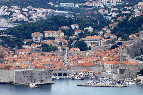 Vista Panorámica Del Casco Antiguo Dubrovnik Croacia — Foto de Stock