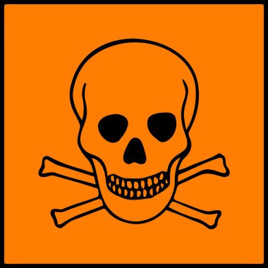 Vector image of symbol of hazard presents on dangerous products clipart
