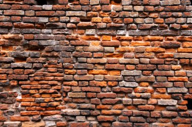 Close-up old red brick wall clipart