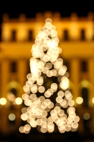 Bokeh lights of New Year's tree — Stock Photo, Image