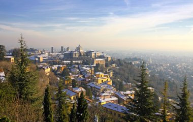 Bergamo old town, Italy clipart