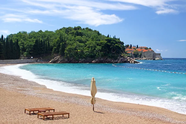Empty beach in Montenegro — Stock Photo, Image