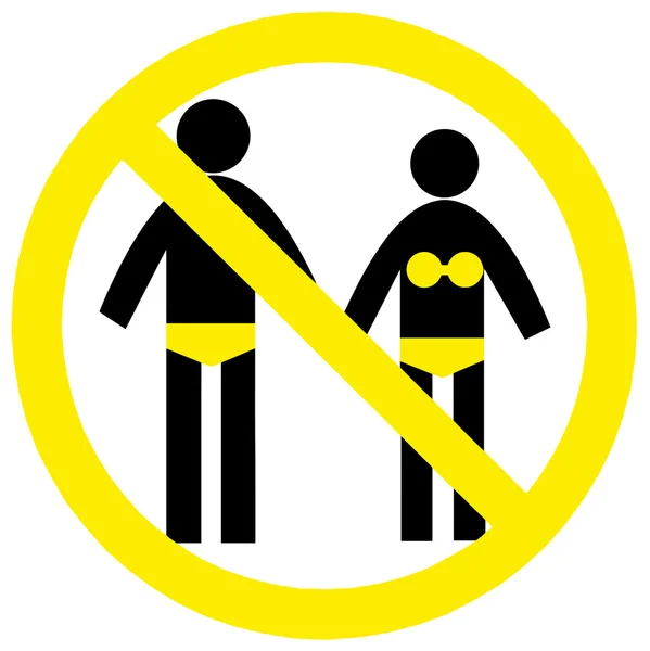 No entry in swimsuits * sign — стоковый вектор