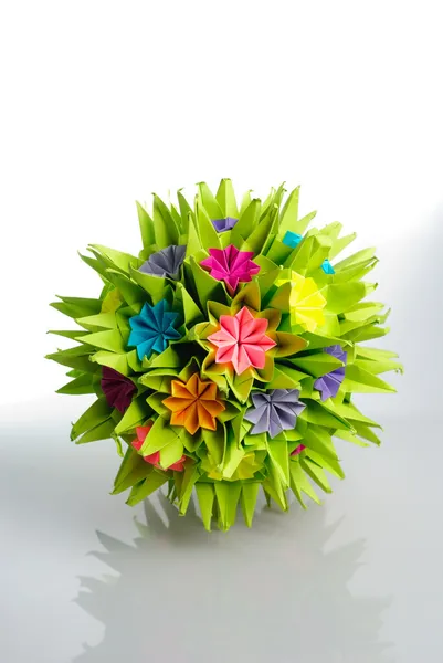 Origami kusudama çiçek — Stok fotoğraf