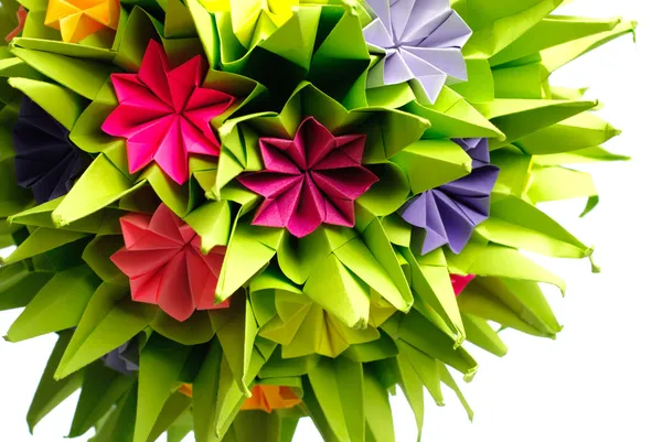 stock image Origami kusudama flower