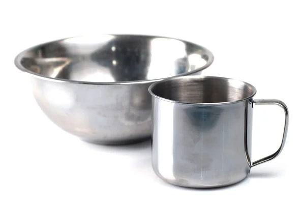 Металлическая посуда — стоковое фото