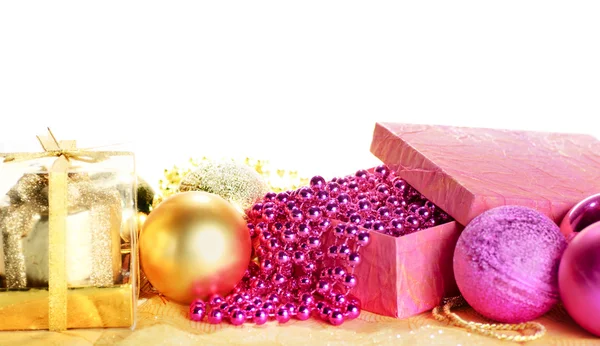 Christmas gold and pink — Stock Photo, Image