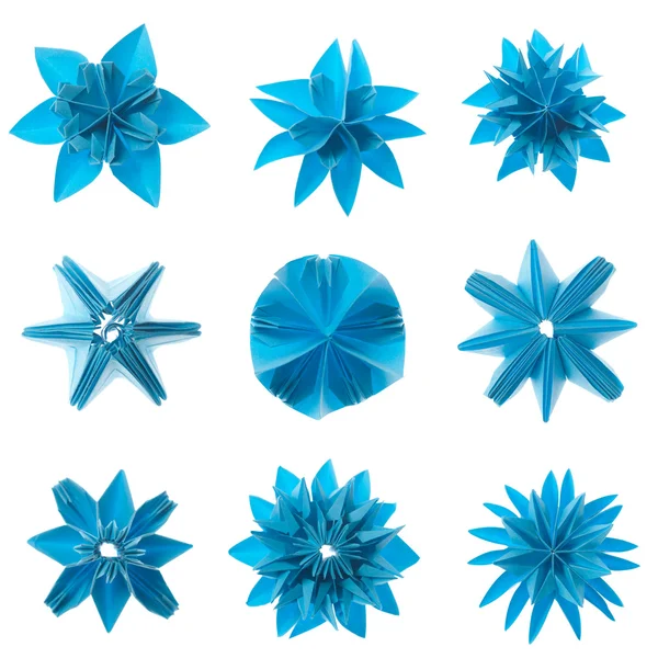 Stock image Origami snowflake set