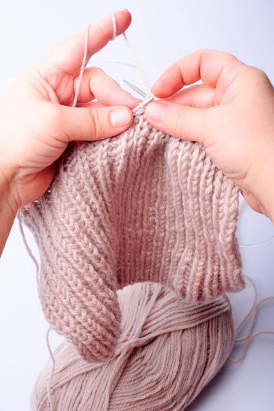 Mains à tricoter — Photo